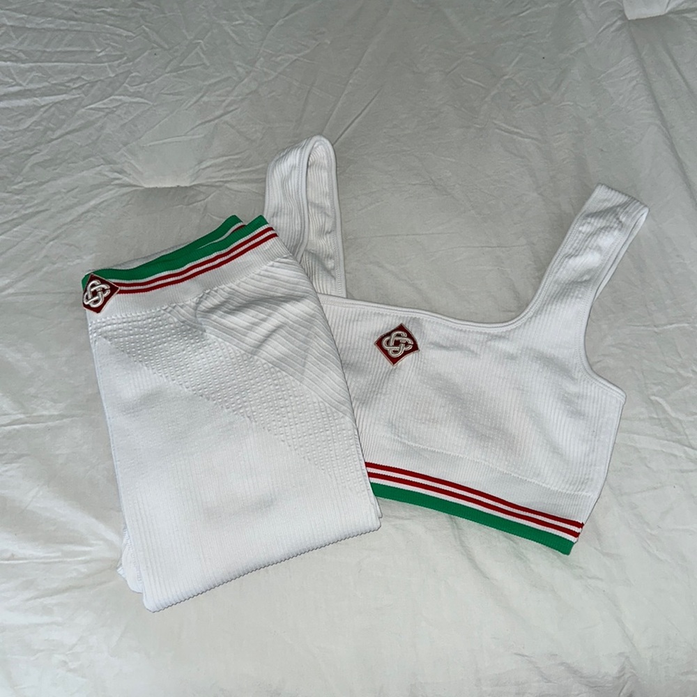 Casablanca ribbed 2 piece set